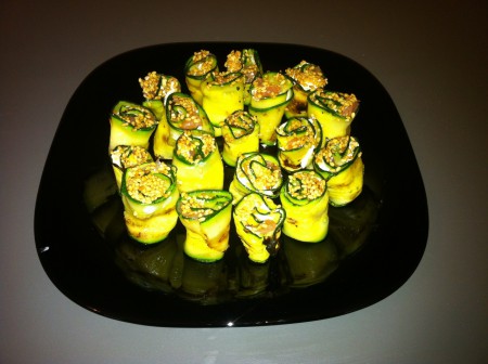 fiorellini di zucchine e salmone